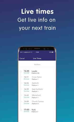 Northern train tickets & times 4