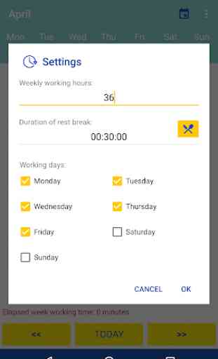 Weekly working hours 3