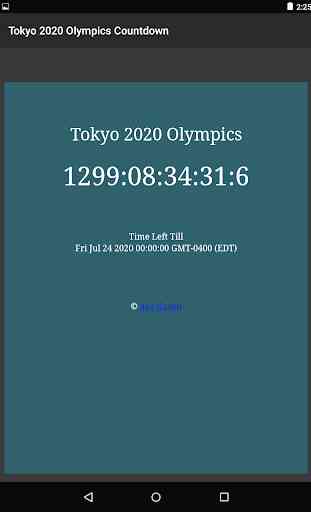 2020 Summer Olympics Countdown 3