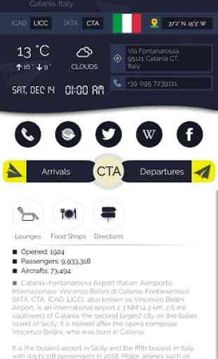 Catania Airport (CTA) Info + Flight Tracker 1
