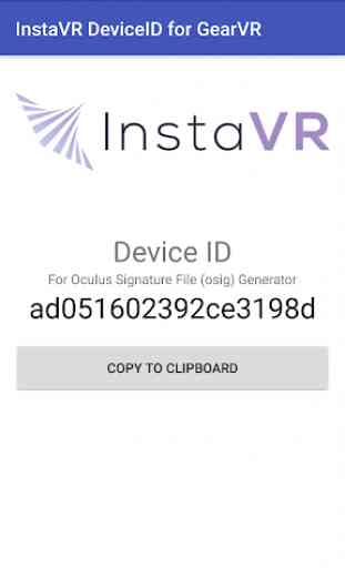 InstaVR DeviceID for GearVR 1
