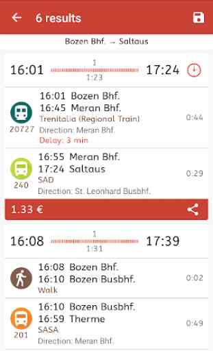 Timetable South Tyrol 3