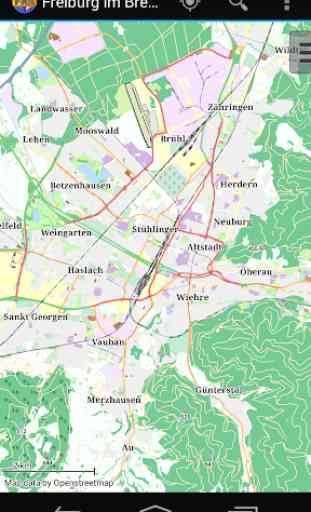 Mapa de Friburgo de Brisgovia 1