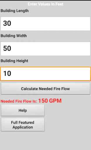 Needed fire Flow Calculator 3