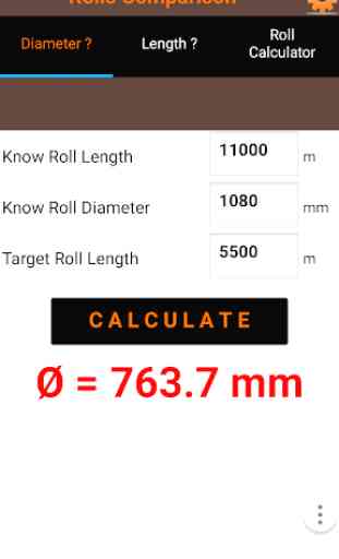 Roll Diameter Calculator 3