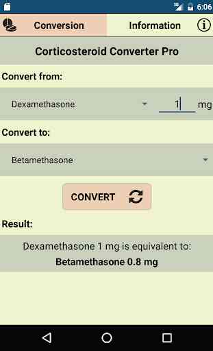 Corticosteroid Converter Pro: Equivalent Doses 3
