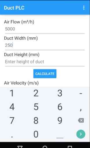 Duct Pressure Loss Calculator 1