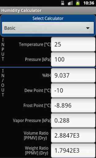 Humidity Calculator 1