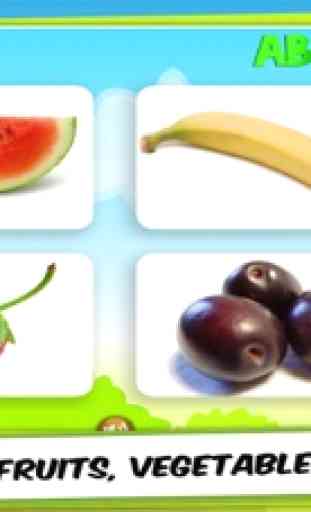 ABC Test for Kids: Aprender Inglés - encontrar animales, letras, números, frutas, verduras, formas, colores y objetos - Libre Free 3
