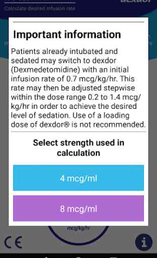 Dexdor Dosing Calculator 1