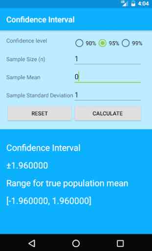 Confidence Interval Calculator 1