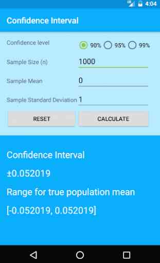 Confidence Interval Calculator 2