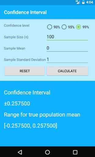 Confidence Interval Calculator 3