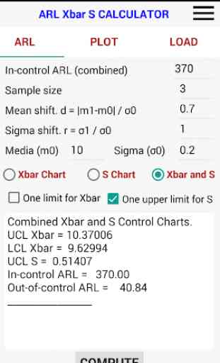 Calculator Xbar Control Chart 1