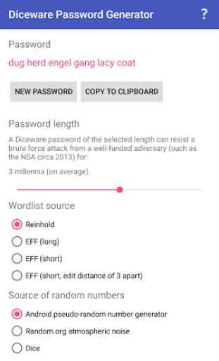 Diceware Password Generator 1