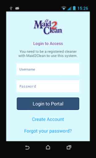 Maid2Clean Cleaner Portal 1