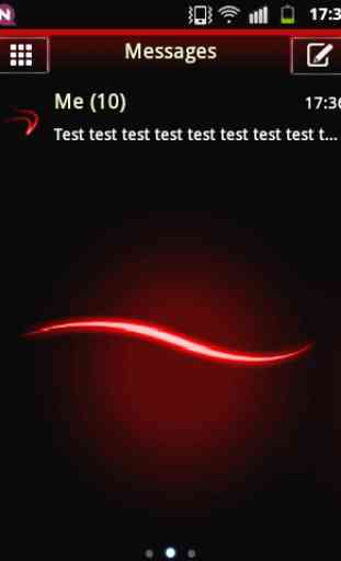Simple Tema Rojo GO SMS 1