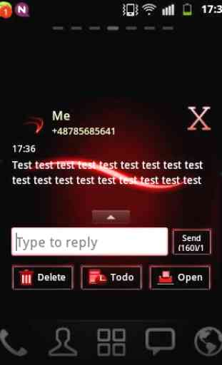 Simple Tema Rojo GO SMS 4