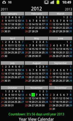 Year View Calendar & Widget 2