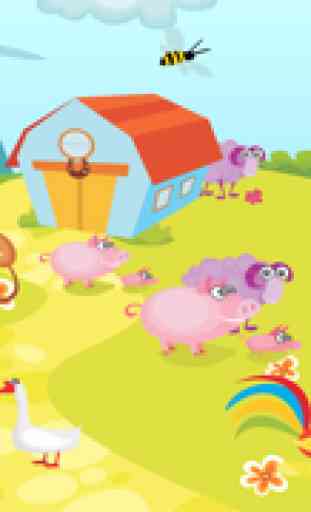 Juego para los niños de 2-5 años sobre los animales de la granja 2