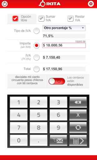 Calculadora IVA Chile - Lite 4