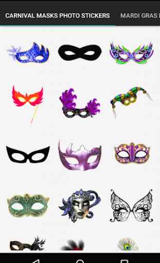 Pegatinas máscaras carnavales 3