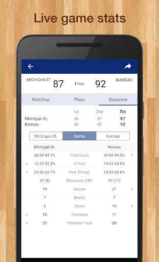 College Basketball Live Stats, Scores: PRO Edition 3