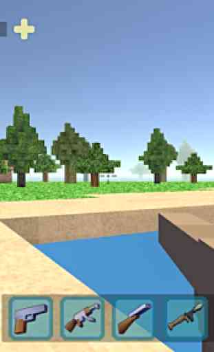 Pixel Shooter War On Island 3D 2