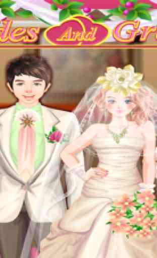 Bride and groom -  Vestido de boda de la diversión y componen juego con las novias y novios para niños 1