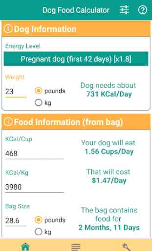 Dog Food Calculator 1