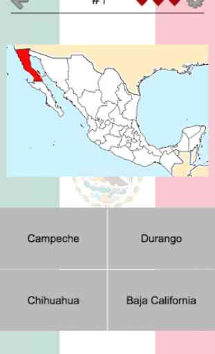 Estados Mexicanos - Quiz sobre geografía de México 1