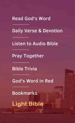 Light Bible: Daily Verses, Prayer, Audio Bible 1