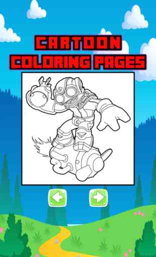 Personajes de dibujos animados Página para colorea 2