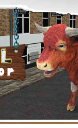 3D Bull Simulador - simulador de animales enojado y la ciudad de la destrucción juego de simulación 1