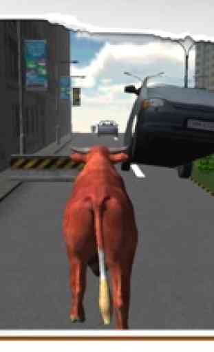 3D Bull Simulador - simulador de animales enojado y la ciudad de la destrucción juego de simulación 2