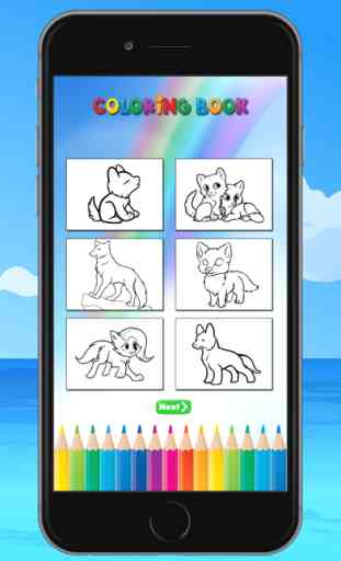 El lobo para colorear libro: Aprende a color y dibujar un lobo, la hiena y más, juegos gratis para los niños 3