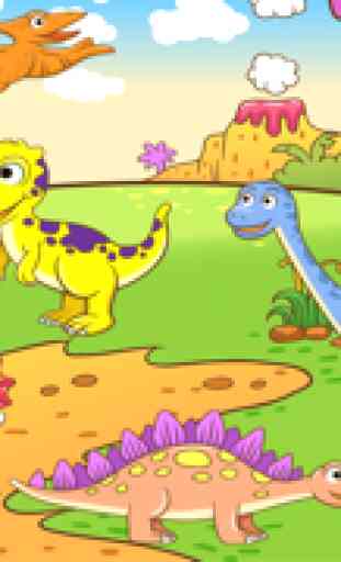 Juego para los niños de 2-5 años sobre los dinosaurios: Juegos y rompecabezas para jardín de infantes, escuela preescolar o guardería con Tyrannosaurus Rex, Triceratops y más. Diversión prehistórica con los fósiles, reptiles, anfibios, lagartos 1