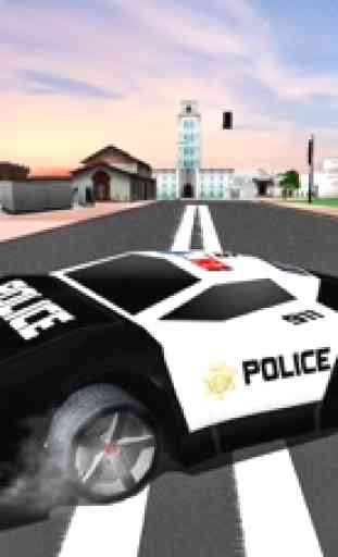 3D City Crime Police Car Drift Racer 2