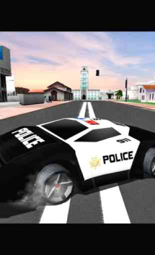 3D City Crime Police Car Drift Racer 4