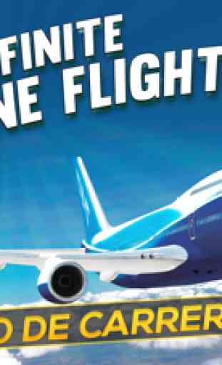 3D Infinite Airplane Flight - Juego de Plane Strike Simulator Gratis 1