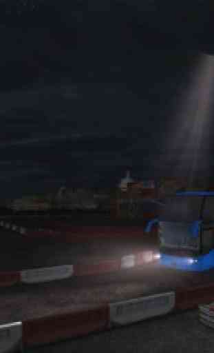 Autobús Autocares Estacionamiento nocturno 3D - Ju 1