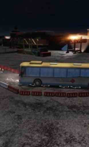 Autobús Autocares Estacionamiento nocturno 3D - Ju 2