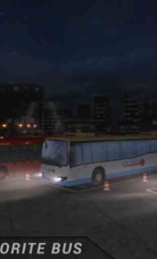 Autobús Autocares Estacionamiento nocturno 3D - Ju 4