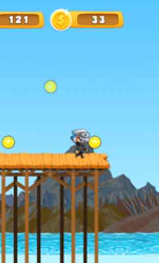 Ninja Ir correr y Saltar Aventuras Esquivar Bombas 2