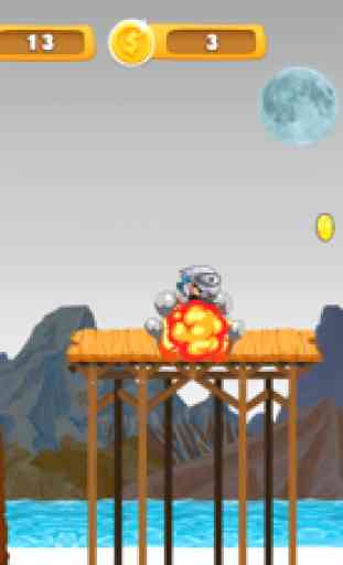 Ninja Ir correr y Saltar Aventuras Esquivar Bombas 3