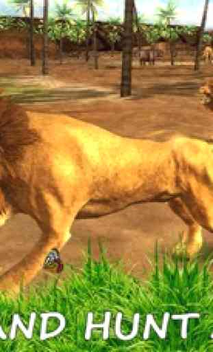 simulador de león salvaje - cazador de animales de 4