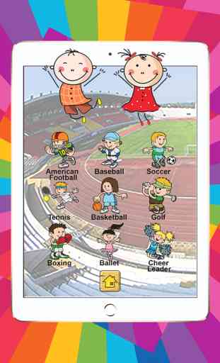 Sport Costumes : Juego de vocabulario para niños 4