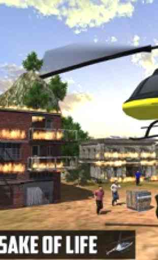 Helicóptero del rescate de la ambulancia 3D 3