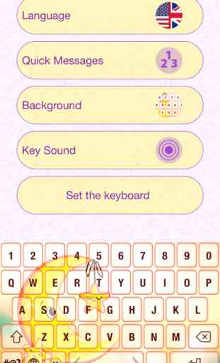 Historieta linda tema teclado de color y emoji 2