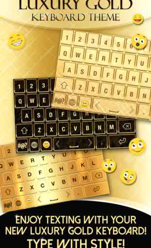 Lujo teclado de oro - Cambio de tema y emoticonos 1